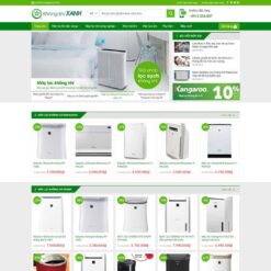 Giao diện Website bán máy lọc khí 02