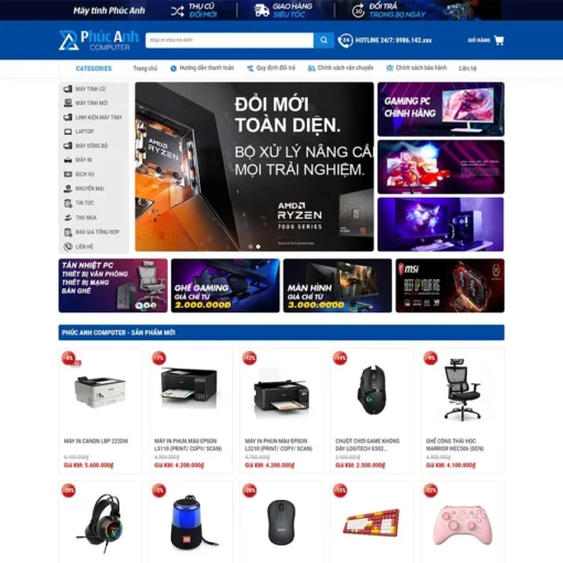 Giao diện Website bán máy tính 04