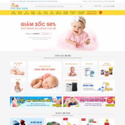 Giao diện Website bán sản phẩm mẹ và bé