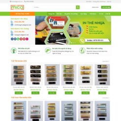 Giao diện Website bán sản phẩm in nhựa, thẻ văn phòng