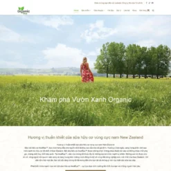 Giao diện Website trang trại bò sữa Organic