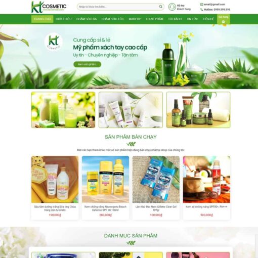 Giao diện Website Shop mỹ phẩm 06