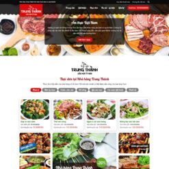 Giao diện Website nhà hàng, ăn uống