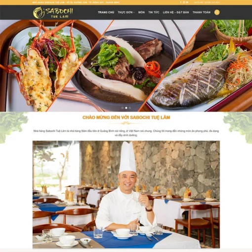 Giao diện Website nhà hàng 04