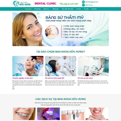 Giao diện Website dịch vụ Nha Khoa 04