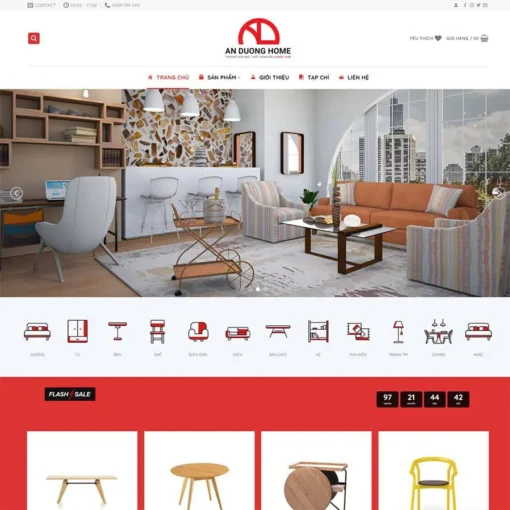 Giao diện Website nội thất 25