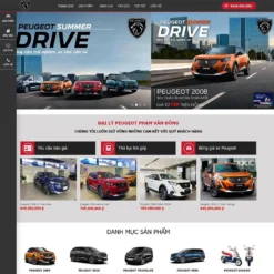 Giao diện Website bán xe Peugeot
