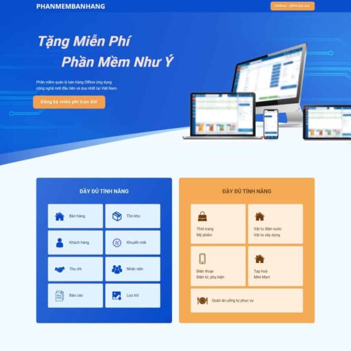 Giao diện Website giới thiệu phần mềm