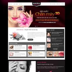 Giao diện Website dịch vụ phun xăm thẩm mỹ