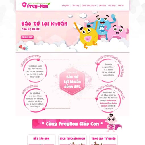 Giao diện Website thực phẩm chức năng