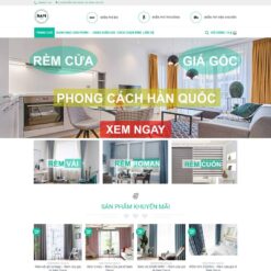 Giao diện Website bán rèm cửa