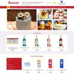 Giao diện Website bán nguyên liệu, dung cụ làm bánh 03