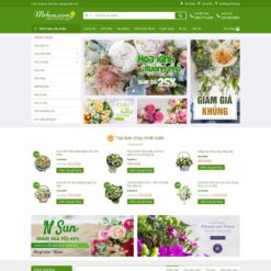 Giao diện Website cửa hàng bán hoa 01
