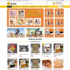 Giao diện Website bán nguyên liệu trà sữa