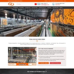 Giao diện Website tổng kho đá, siêu thị đá