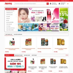 Giao diện Website siêu thị hàng nội địa Nhật