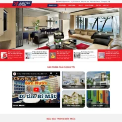 Giao diện Website cung cấp sơn nước