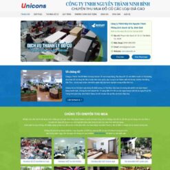 Giao diện Website thu mua, thanh lý đồ cũ