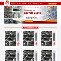 Giao diện Website công ty sắt thép