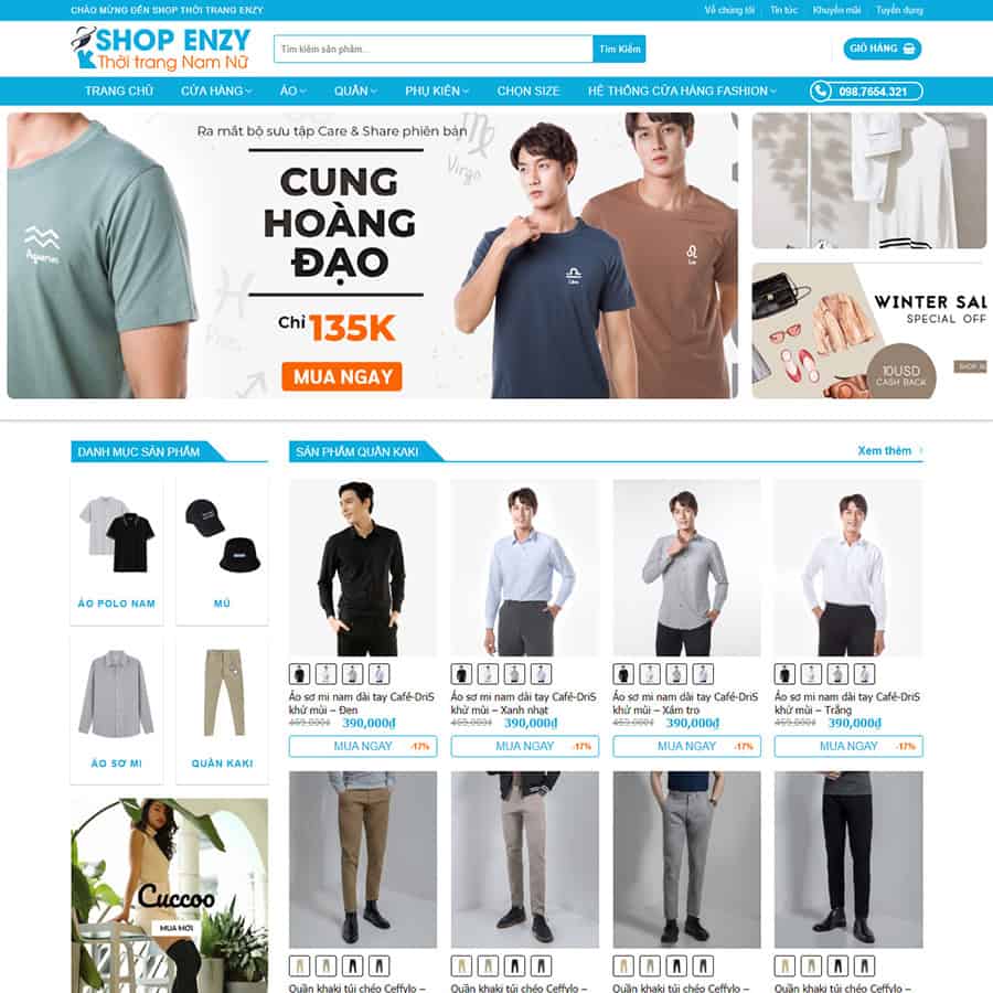 Giao diện Website bán quần áo, thời trang 04