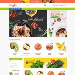 Giao diện Website thực phẩm, rau củ quả