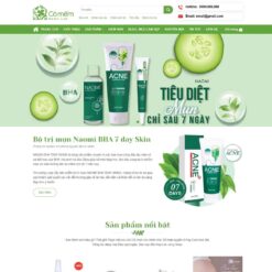 Giao diện Website Mỹ phẩm, trị mụn
