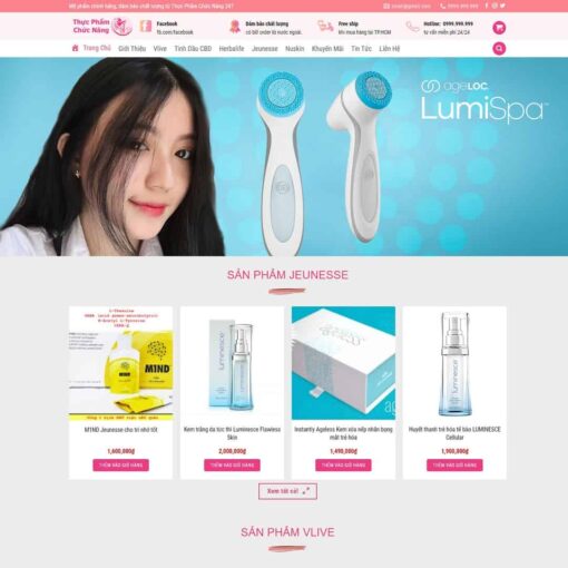 Giao diện Website Mỹ phẩm, Làm đẹp
