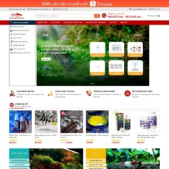 Giao diện Website thủy sinh, cá cảnh