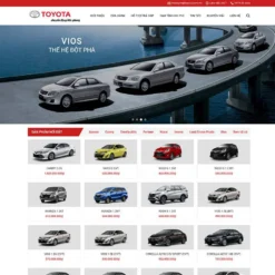 Giao diện Website bán xe toyota 02