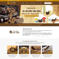 Giao diện Website bán Trầm Hương
