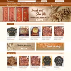 Giao diện Website bán tranh gỗ