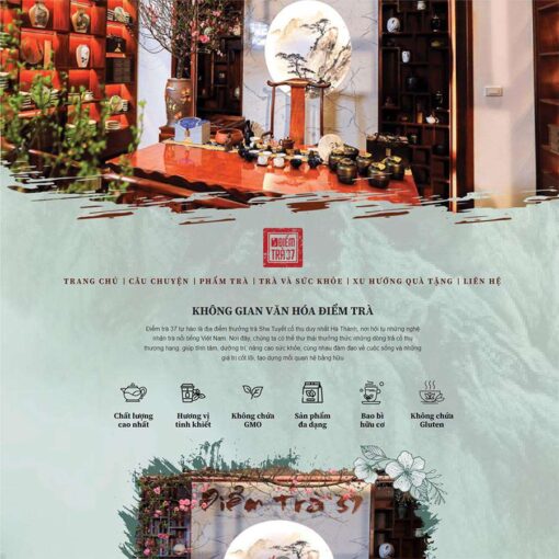 Giao diện Website bán trà xanh 02