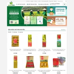Giao diện Website bán trà xanh 03