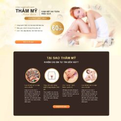 Giao diện Website triệt lông thẩm mỹ viện