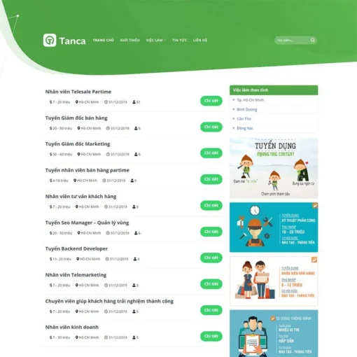 Giao diện Website tuyển dụng, việc làm 01