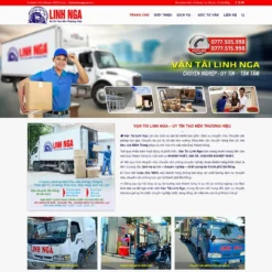 Giao diện Website dịch vụ vận tải
