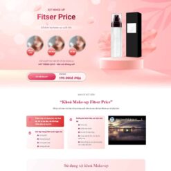 Giao diện Website xịt makeup