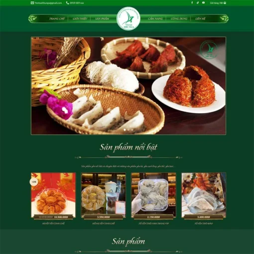 Giao diện Website yến sào 02